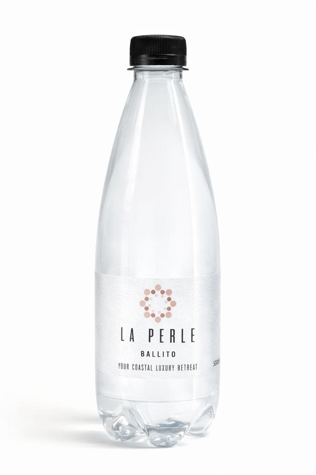 Tear Drop bottle with Matte White label